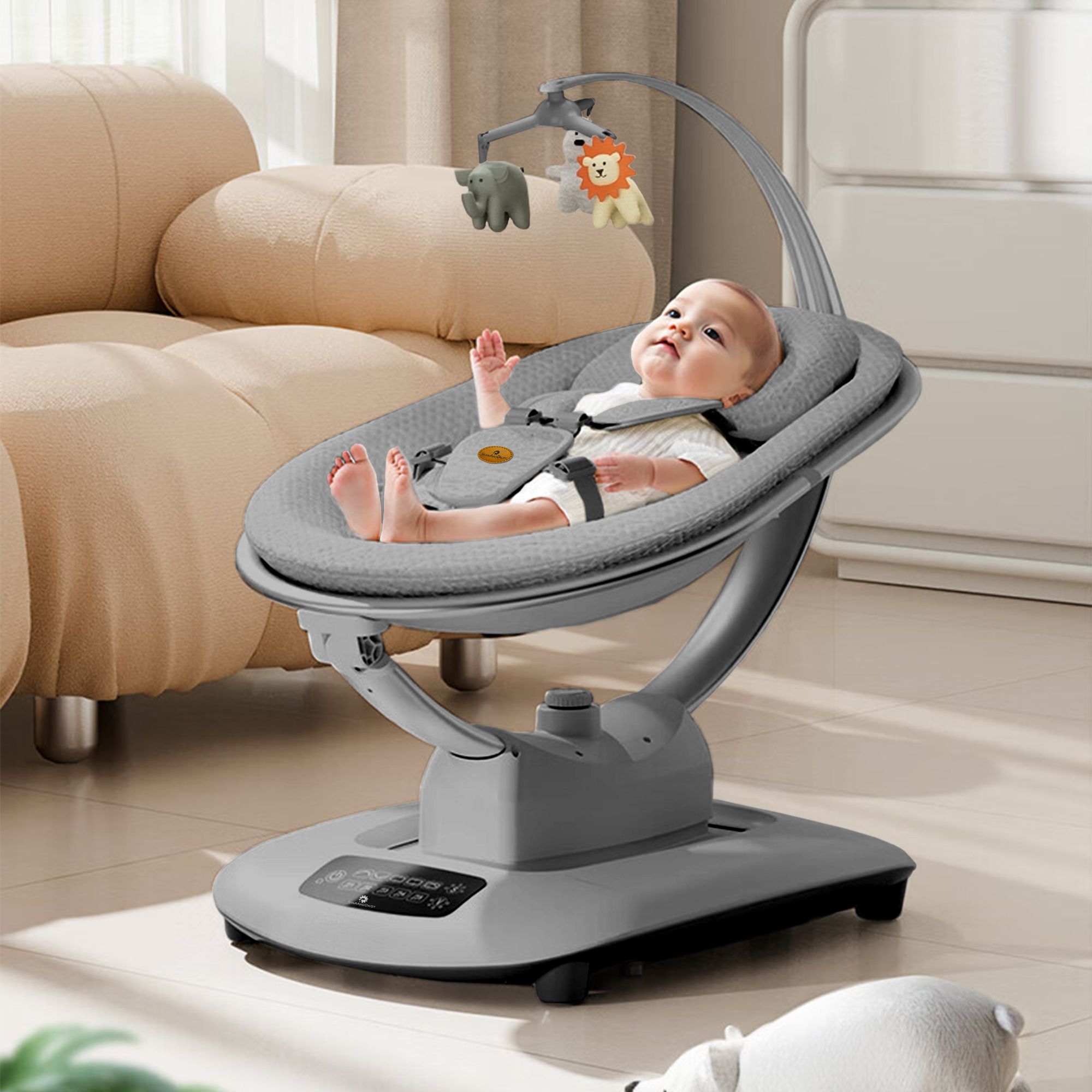 Baby Electric Rocker & Bouncer, 5 Speeds, Auto Swing & Remote Control Rocker and Bouncer-image-16