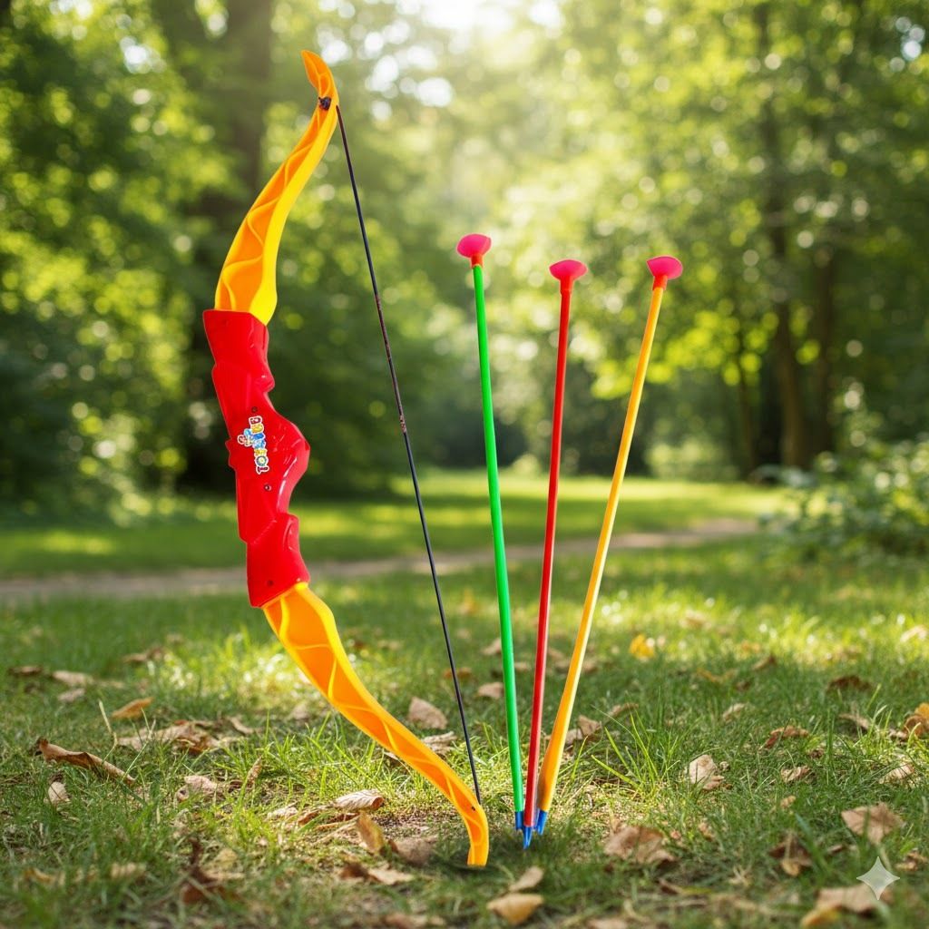 Kids Bow and Arrow Set with Suction Cup Arrows | Safe Archery Shooting Toy Longbow-image-13