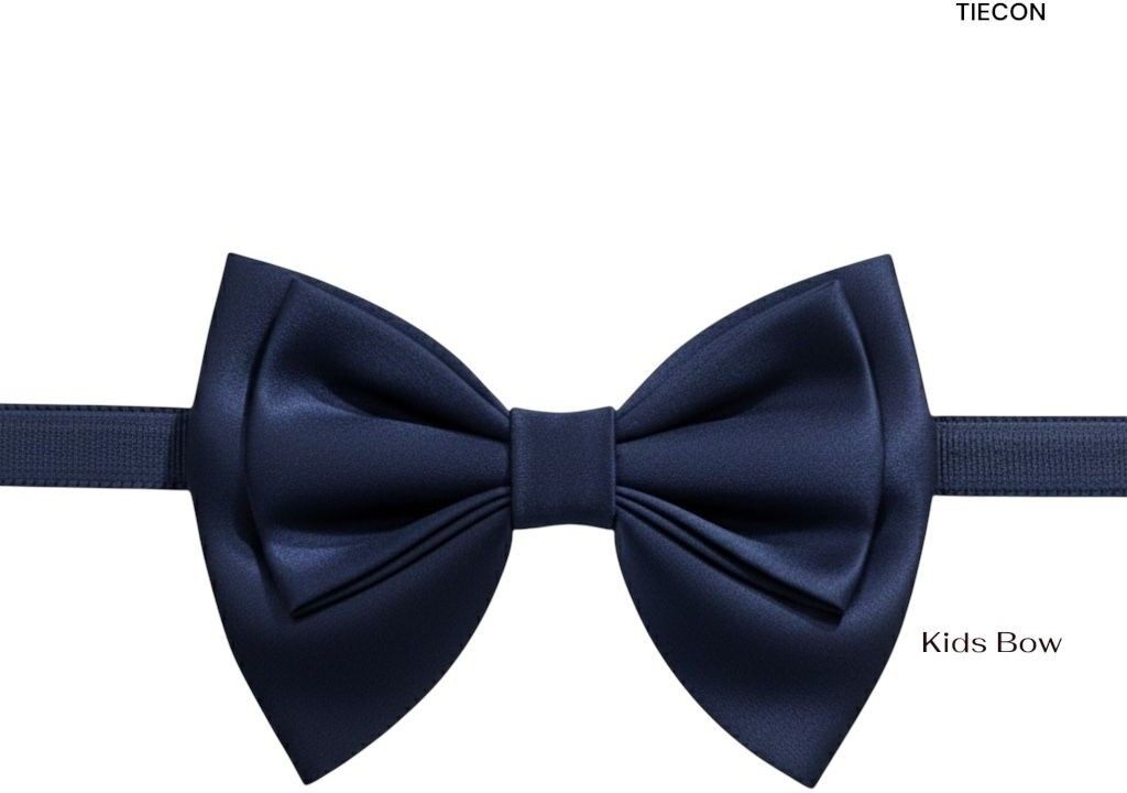 KIDS BLUE BOW TIE Self Bow-image-2
