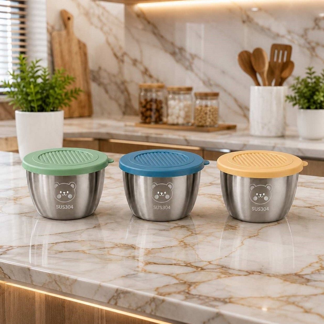 hm evotek Salt & Pepper Set Stainless Steel, Plastic, Silicone-picture-10