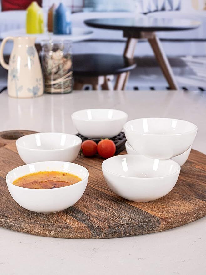 Opalware Soup Bowl Cosmo White Glass Soup Serving Bowl set 330 ml-image-40