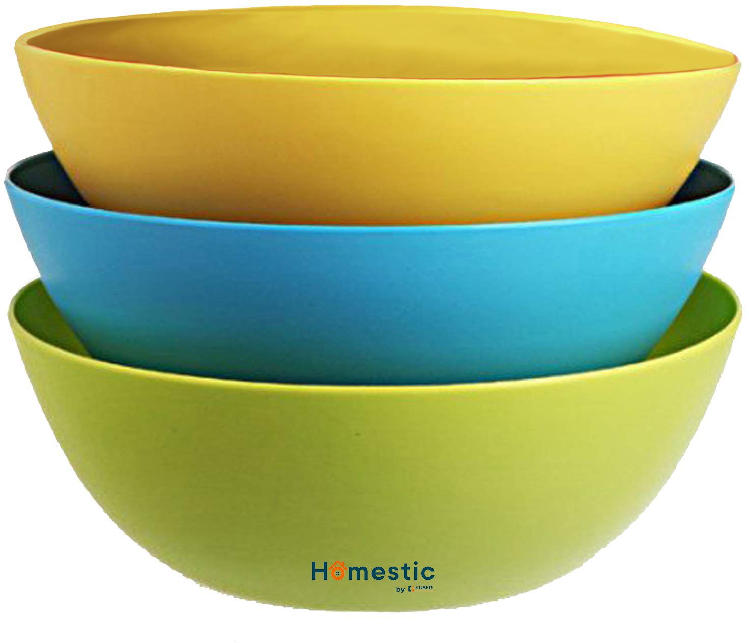 Plastic Mixing Bowl Microwave Safe 3 Pieces Set- 1500 ML (Multi)-image-21
