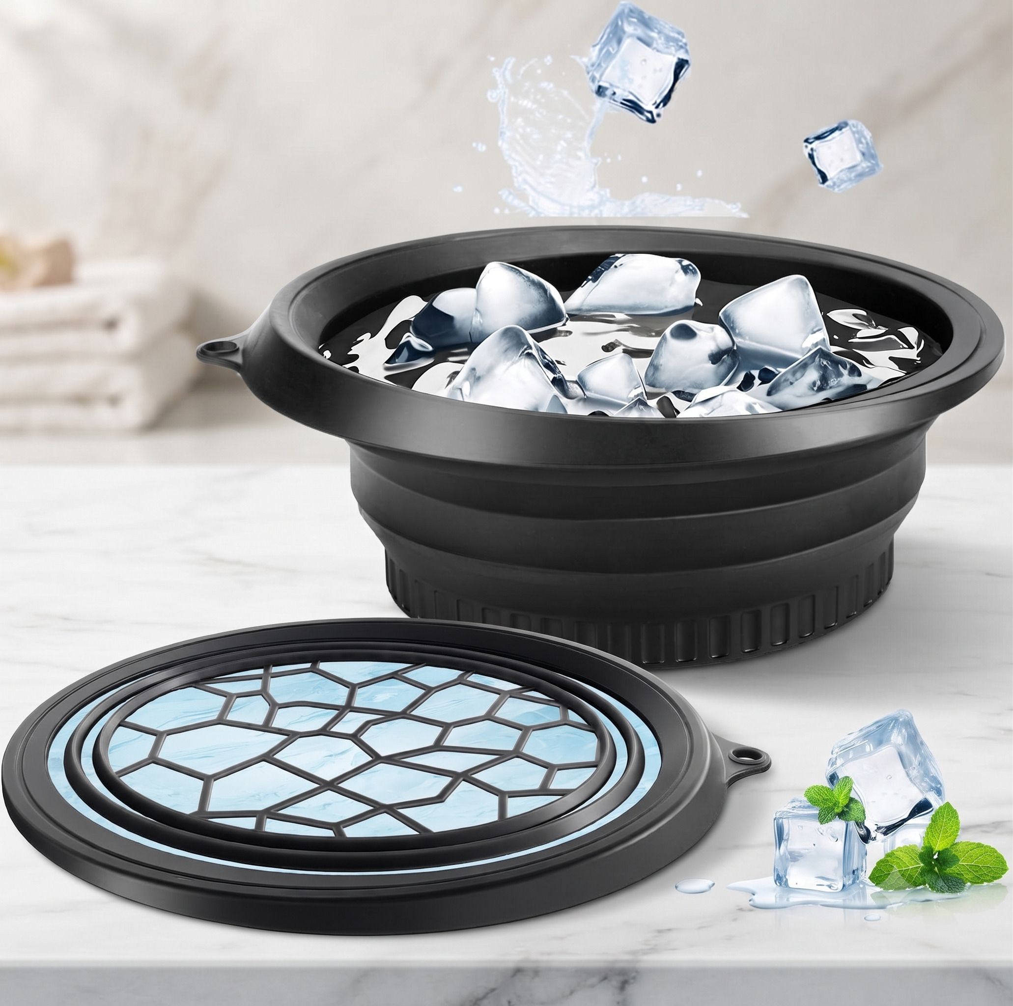 vsell Silicone Massage Bowl Silicone Massage Bowl Silicone Face ice bowl Collapsible for face Disposable A03-picture-36