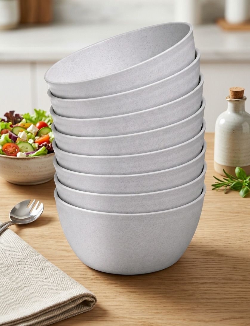 Plastic Serving Bowl Speckled Bowl 650ml- 8 Pcs-image-5