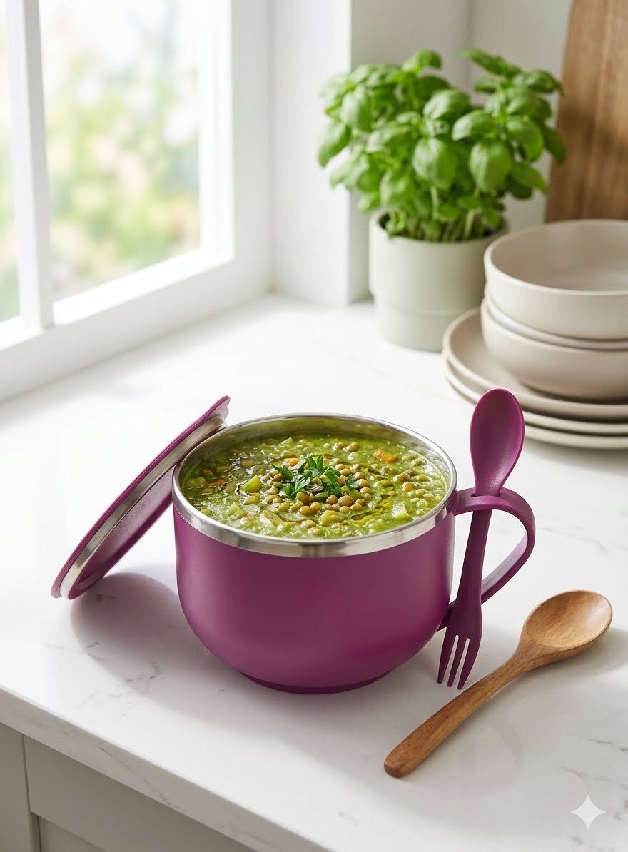 hapbiz Stainless Steel Pasta Bowl Premium stainless steel inner bowl-picture-1