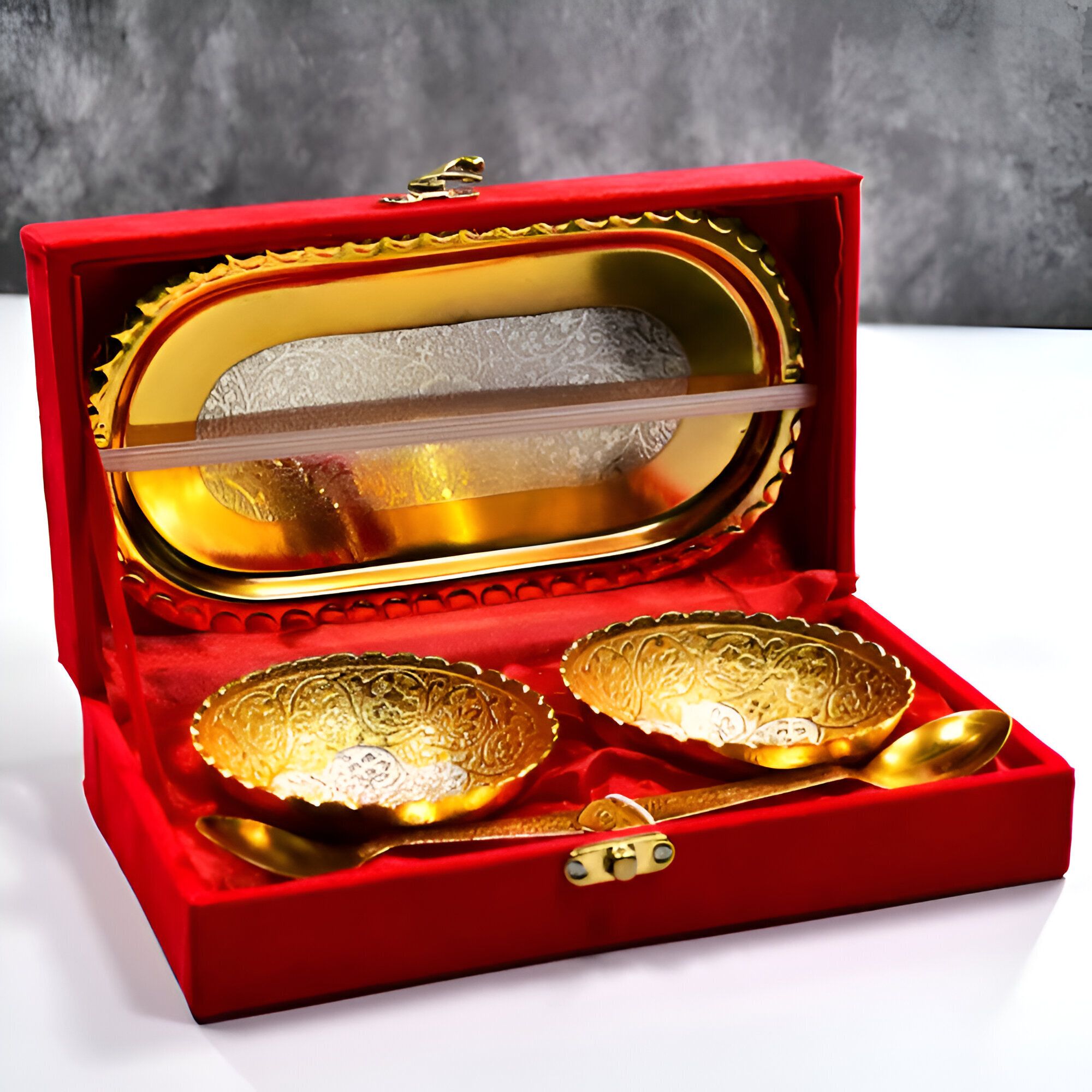 aluminium serving bowl german silver bowl set gold decorative bowl golden serving set diwali gift