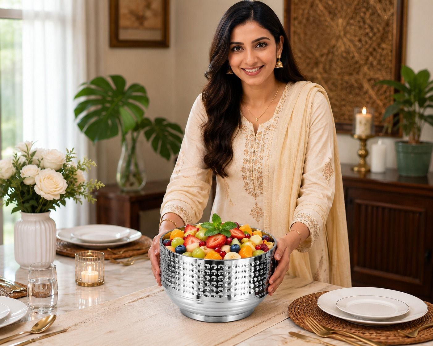 pratyex Stainless Steel, Steel Mixing Bowl STEEL SNACK BOWL-picture-10