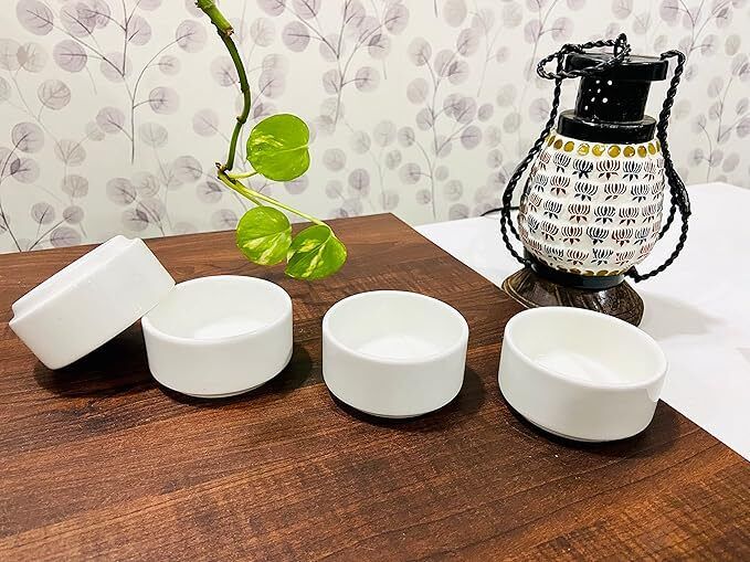 Ceramic Soup Bowl Serving Dip Sauce Chutney Mini Ceramic Bowls Pack Of 4 | Microwave Bowl-image-6