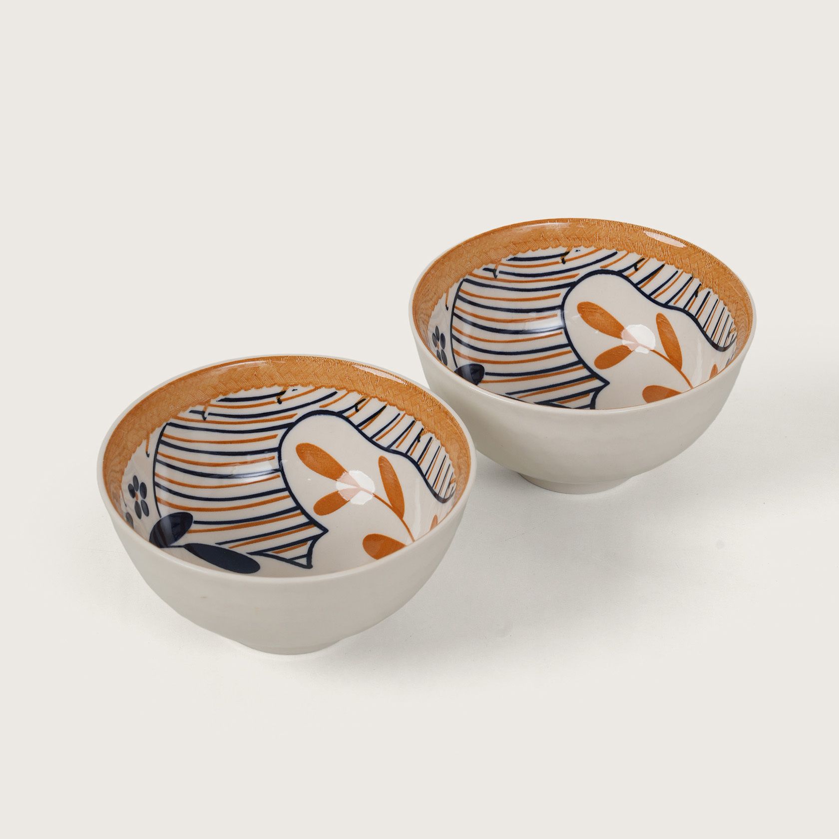 Ceramic Serving Bowl Terracotta Botanical Ceramic Bowls-image-3