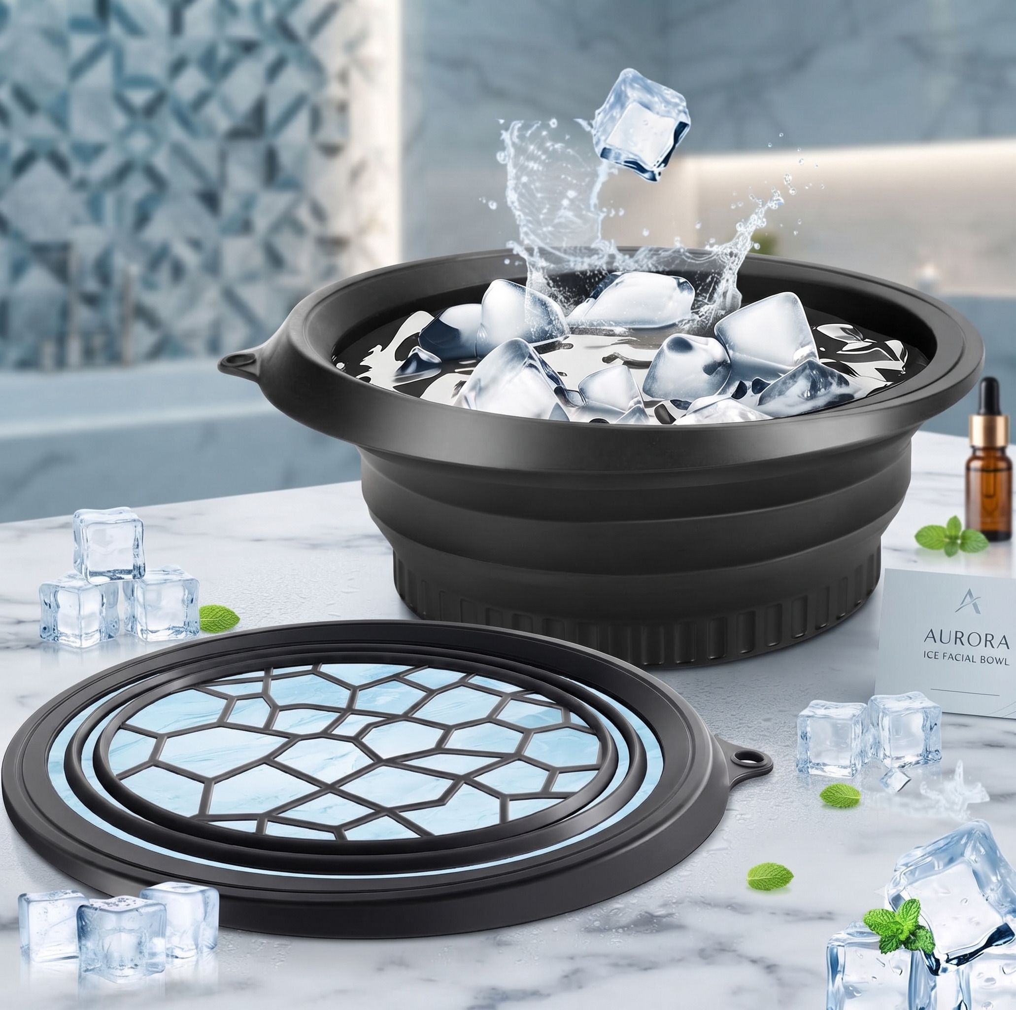 vsell Silicone Massage Bowl Silicone Massage Bowl Silicone Face ice bowl Collapsible for face Disposable A69-picture-10