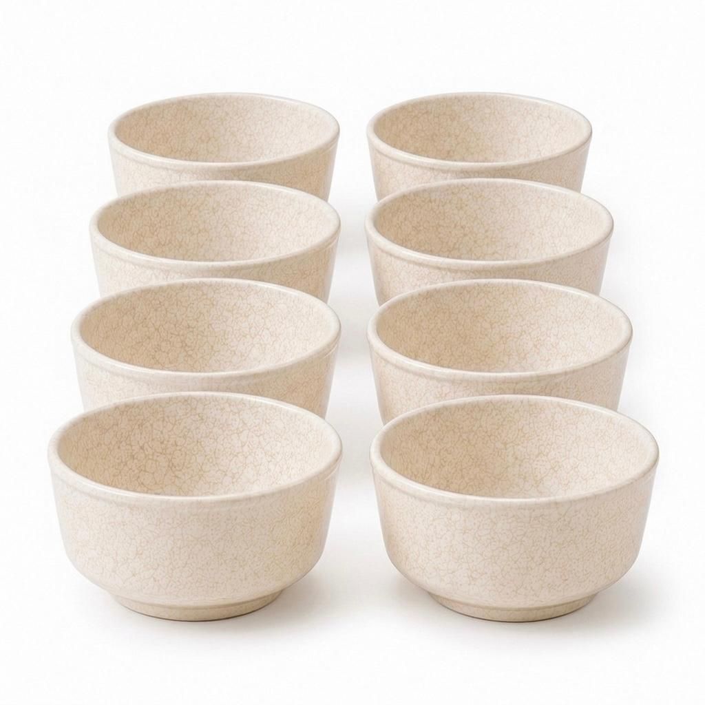 Melamine Serving Bowl WHITE CHIP MARBLE SERVING BOWL 10 CM (SET OF 8)-image-39