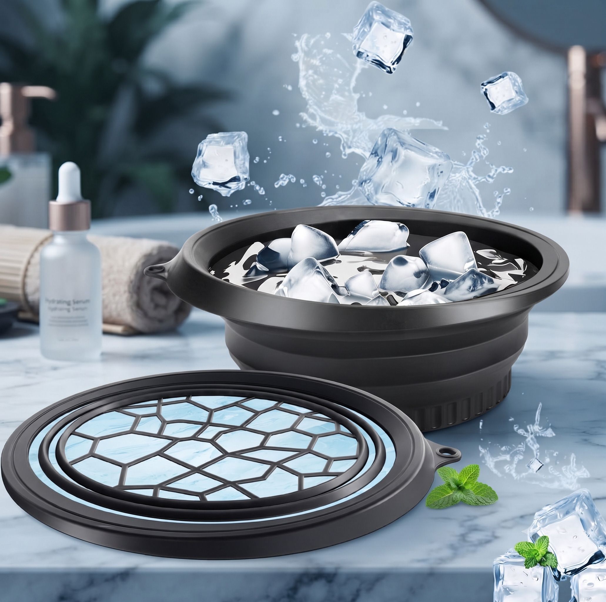 vsell Silicone Massage Bowl Silicone Massage Bowl Silicone Face ice bowl Collapsible for face Disposable A65-picture-19