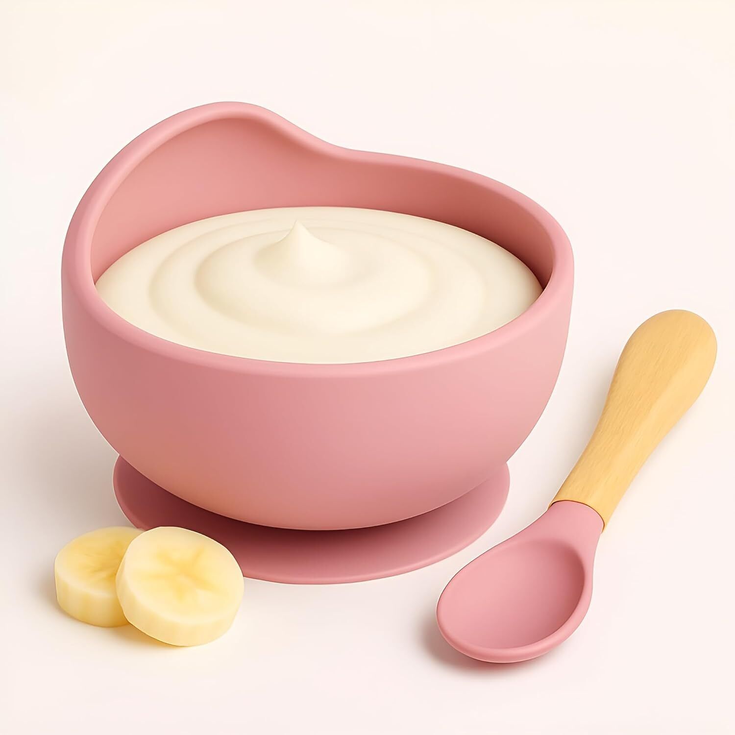 Baby Feeding Bowl & Spoon Set – BPA-Free Silicone Suction Bowl Soft Spoon - Food-Grade Silicone, BPA-Free Silicone-image-33