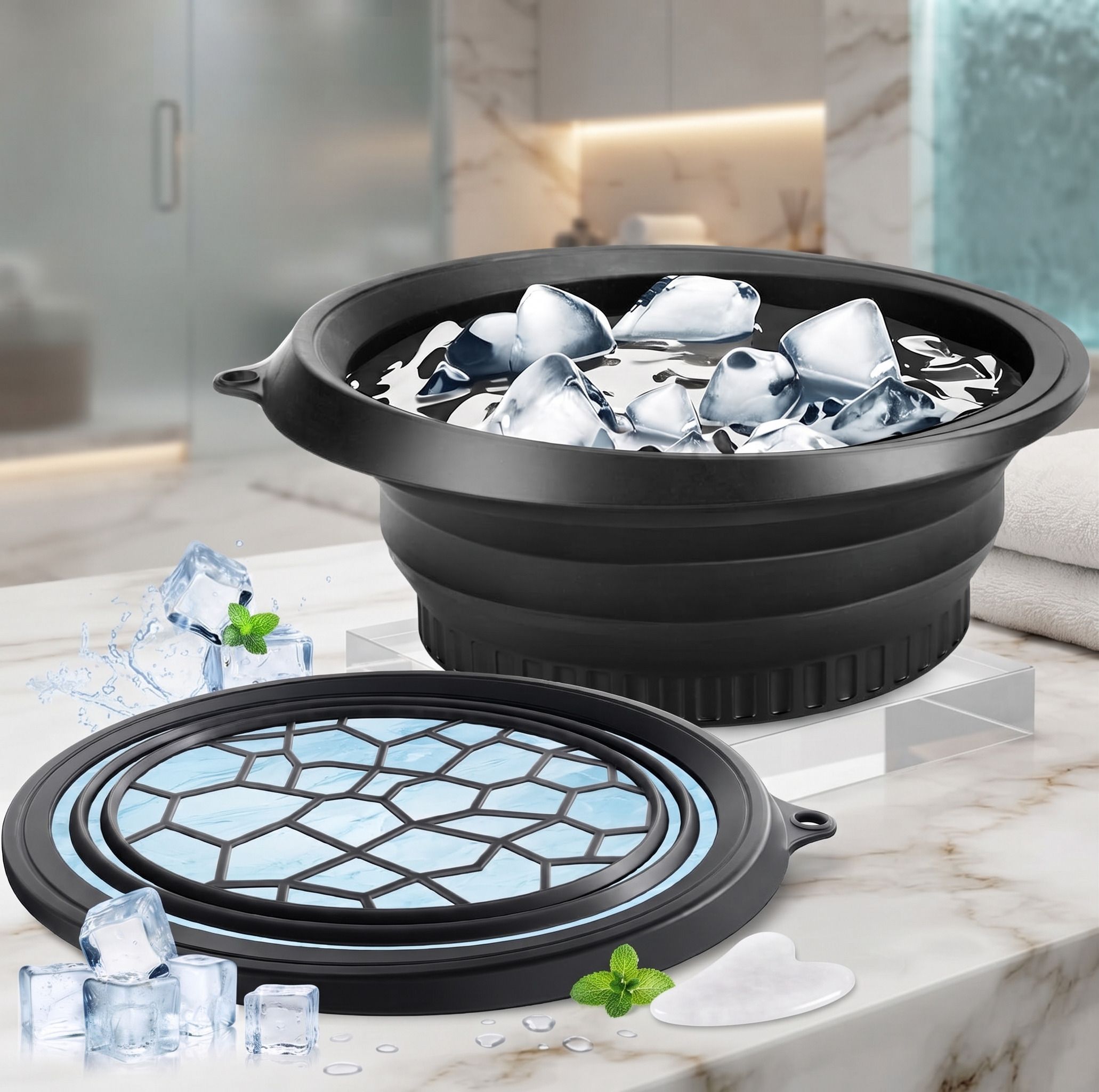 vsell Silicone Massage Bowl Silicone Massage Bowl Silicone Face ice bowl Collapsible for face Disposable A59-picture-28