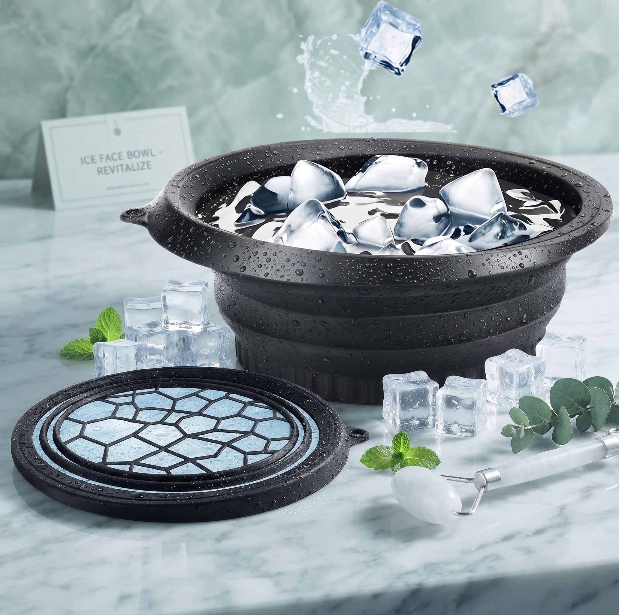 vsell Silicone Massage Bowl Silicone Massage Bowl Silicone Face ice bowl Collapsible for face Disposable A48-picture-43