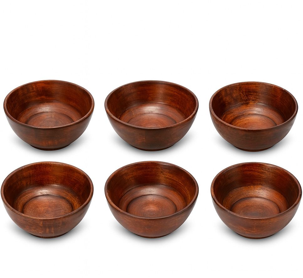 daiviksdecor Wooden Vegetable Bowl Wooden Serving Bowl set Pack of 6-picture-20
