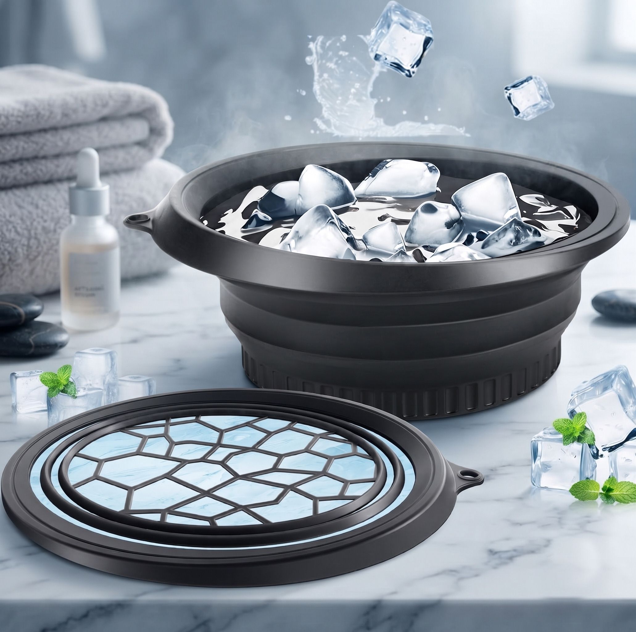 vsell Silicone Massage Bowl Silicone Massage Bowl Silicone Face ice bowl Collapsible for face Disposable A77-picture-25