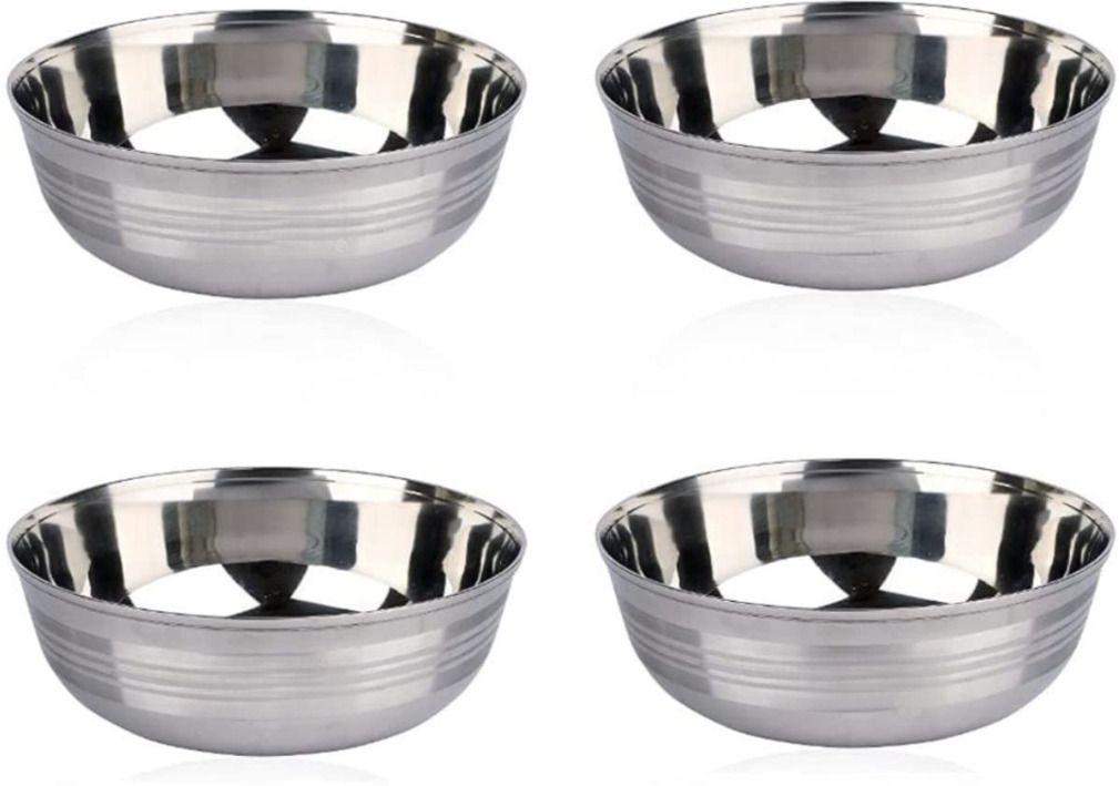 Stainless Steel Serving Bowl Multipurpose Stainless Steel Bowl 300ml – Set of 4 Small Bowls / Katori / Vati-image-11