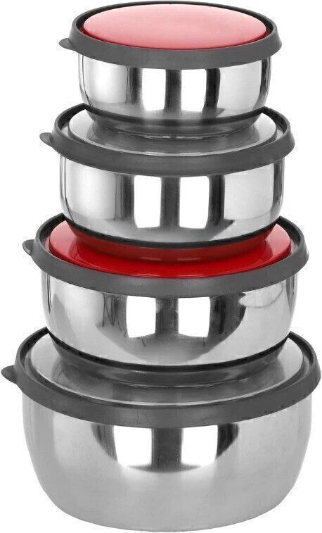 Stainless Steel Storage Bowl Fableart Stainless Steel Storage Containers 4Pcs (350ml,650ml,950ml,1250ml)-image-33