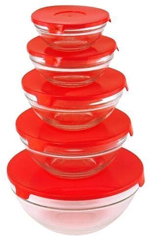 parate Glass Mixing Bowl Mixing Bowls for Kitchen Storage, Serving, and Fridge Disposable-picture-1