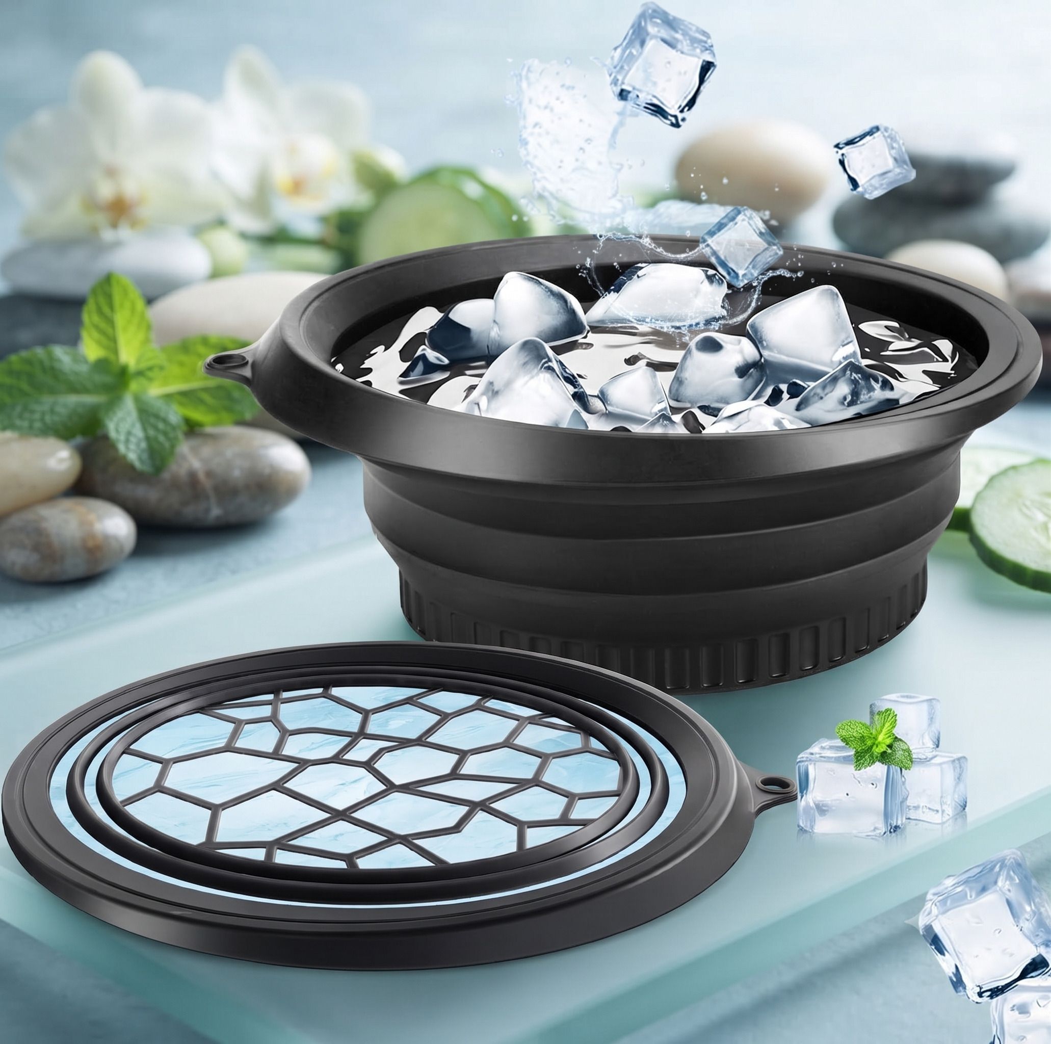 vsell Silicone Massage Bowl Silicone Massage Bowl Silicone Face ice bowl Collapsible for face Disposable A50-picture-4