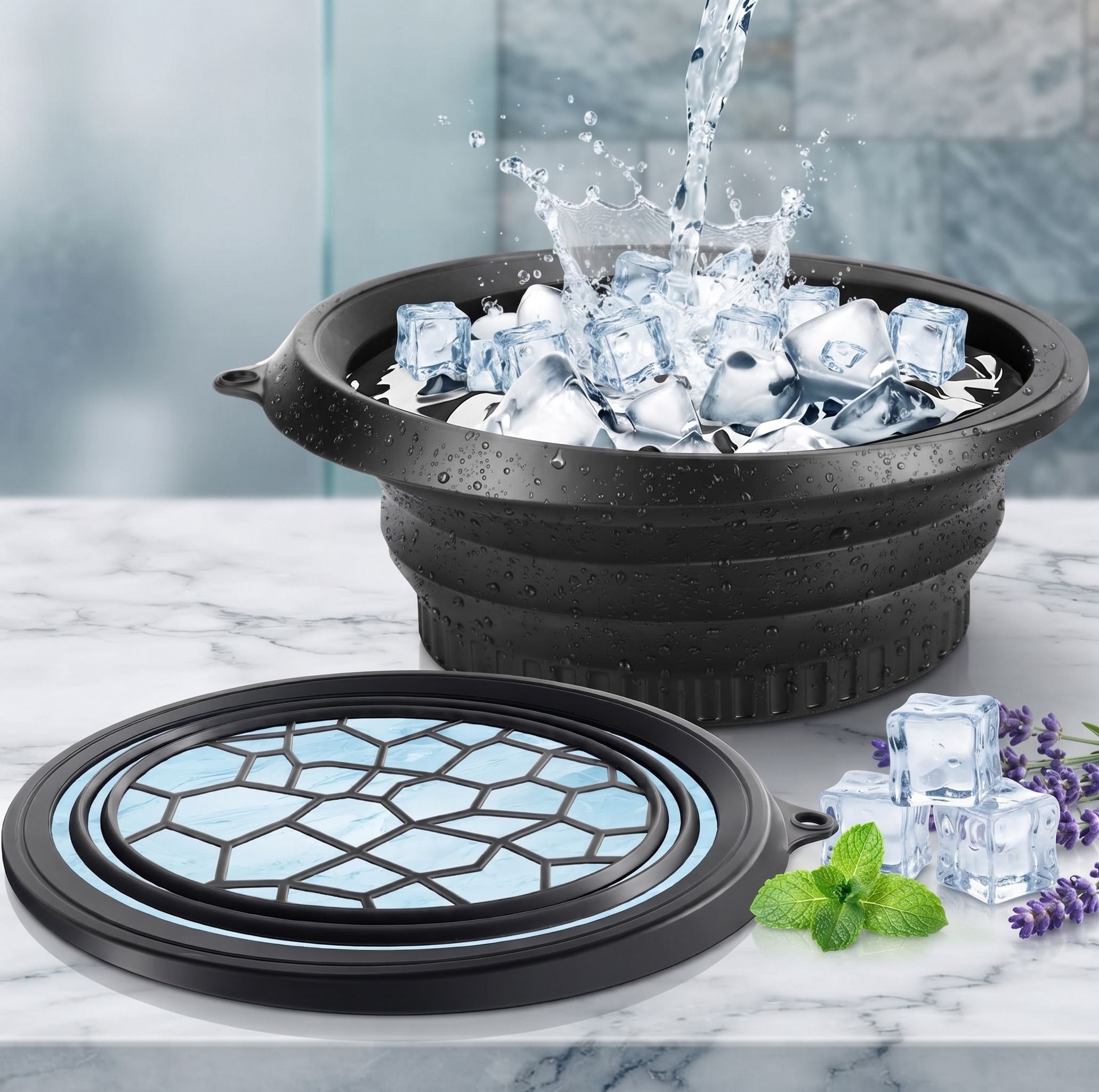 vsell Silicone Massage Bowl Silicone Massage Bowl Silicone Face ice bowl Collapsible for face Disposable A63-picture-17