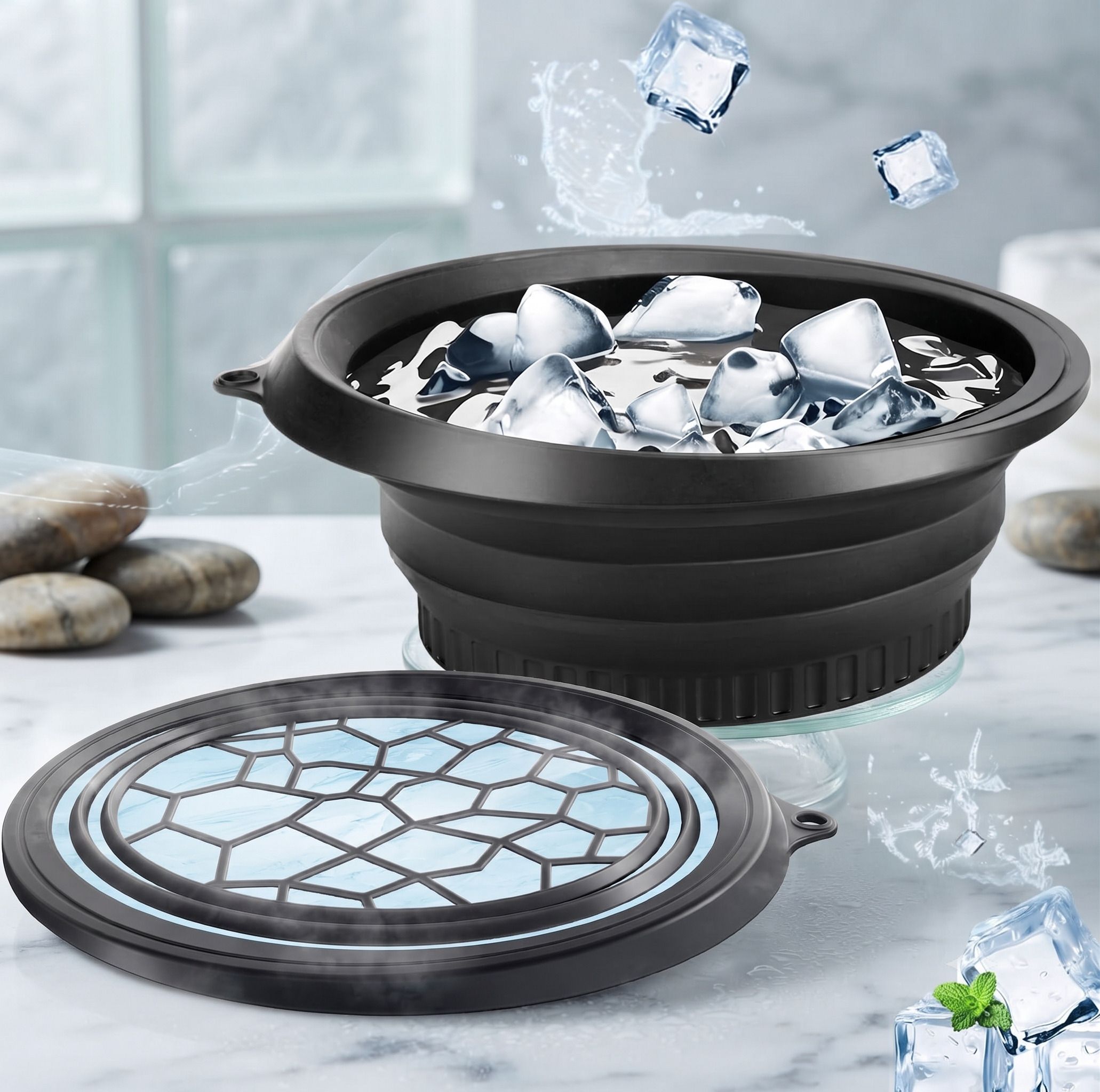 vsell Silicone Massage Bowl Silicone Massage Bowl Silicone Face ice bowl Collapsible for face Disposable A51-picture-8