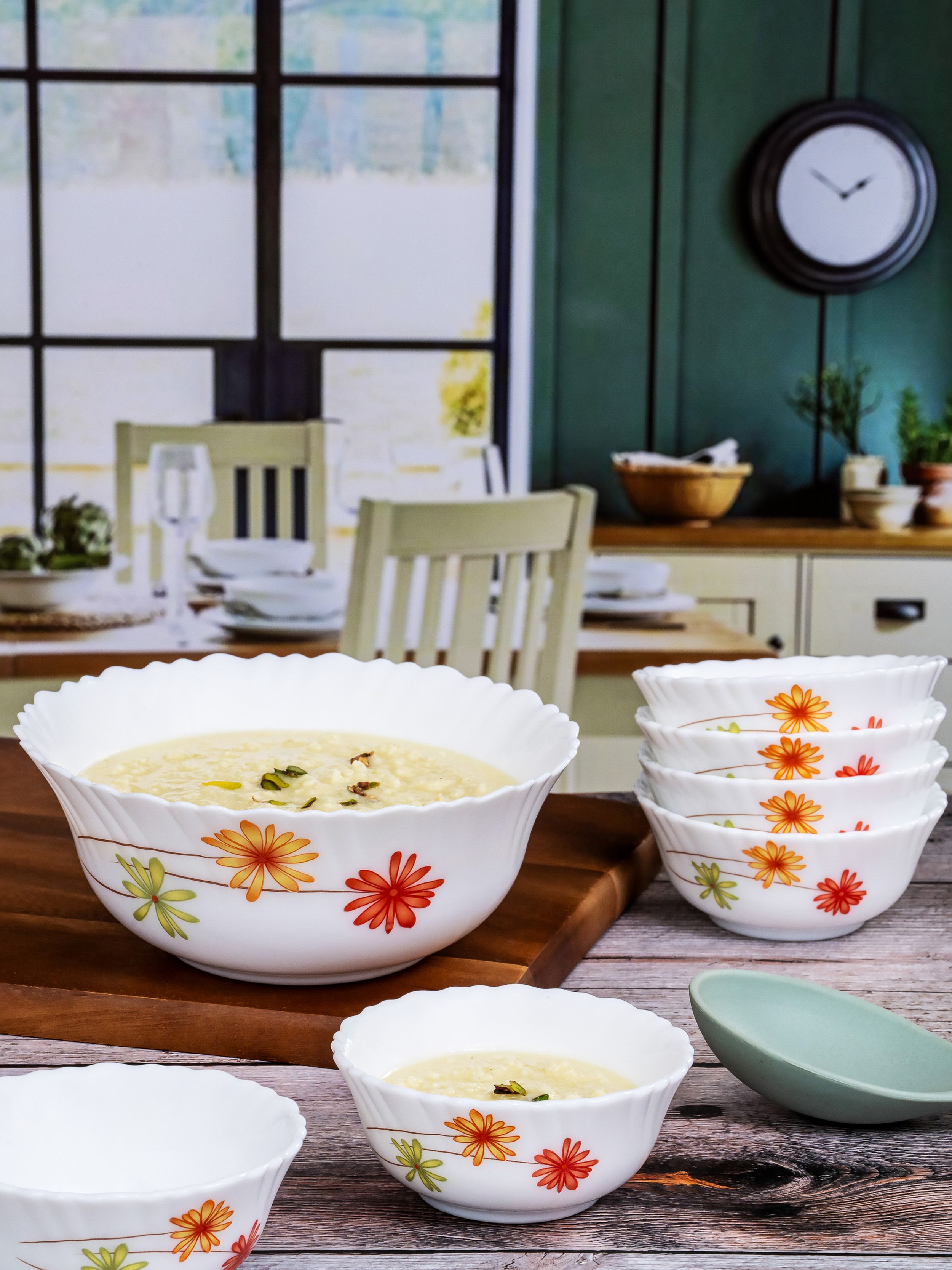 Opalware Dessert Bowl Glass Pudding Bowl Set-image-7