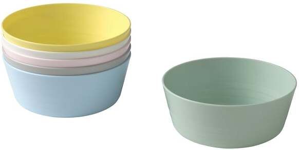 ikea Plastic Cereal Bowl KALAS Bowl, mixed colours Disposable-picture-21