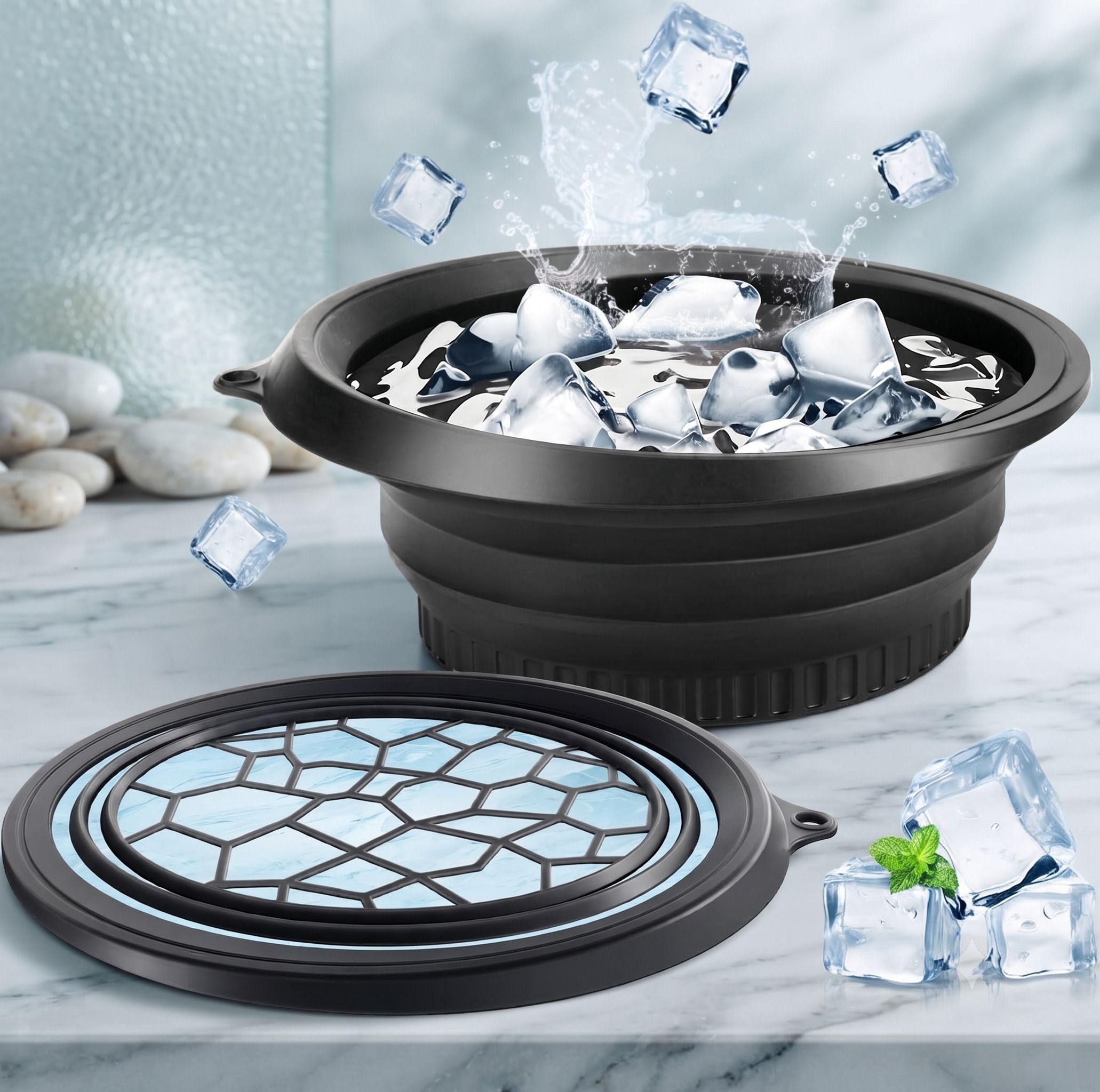 vsell Silicone Massage Bowl Silicone Massage Bowl Silicone Face ice bowl Collapsible for face Disposable A66-picture-47
