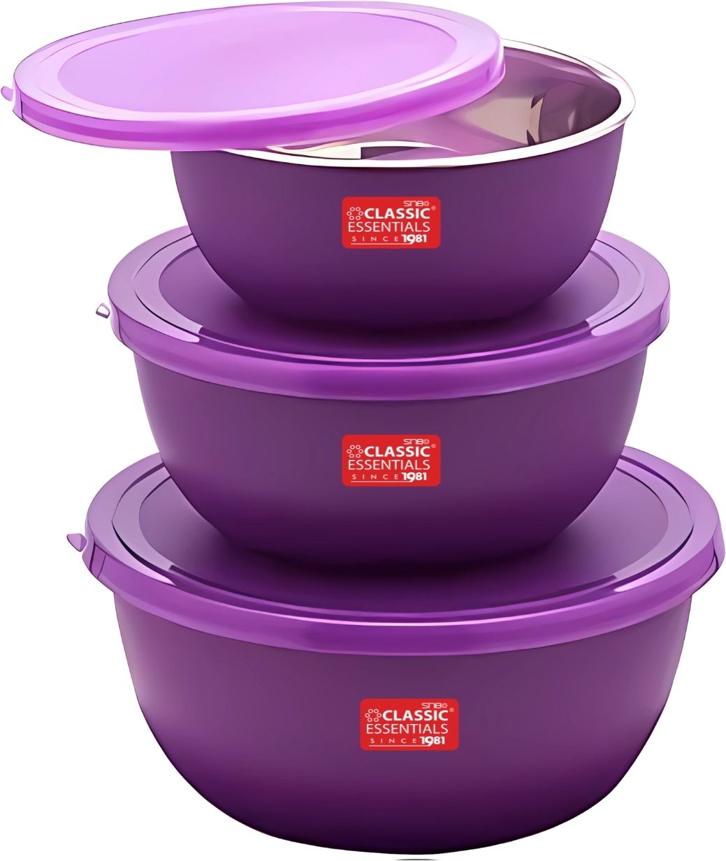 Stainless Steel Storage Bowl Microwave Safe Mixing Bowl (500ml, 750ml,1250ml),