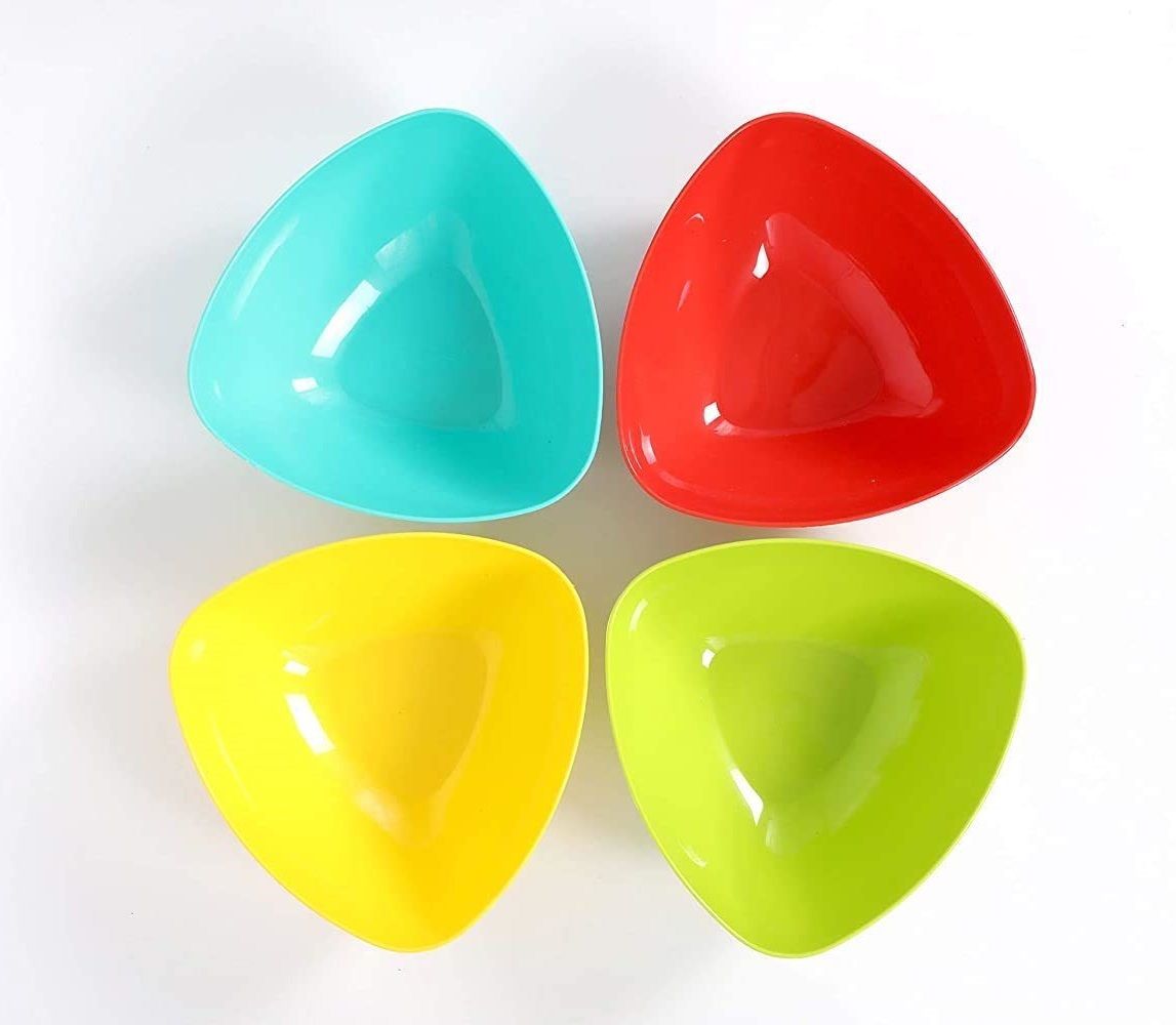 trujve Plastic Mixing Bowl 4pcs Serving Snacks Food Soup Serving Bowl Microwave Safe Salad Mixing Bowl-picture-6