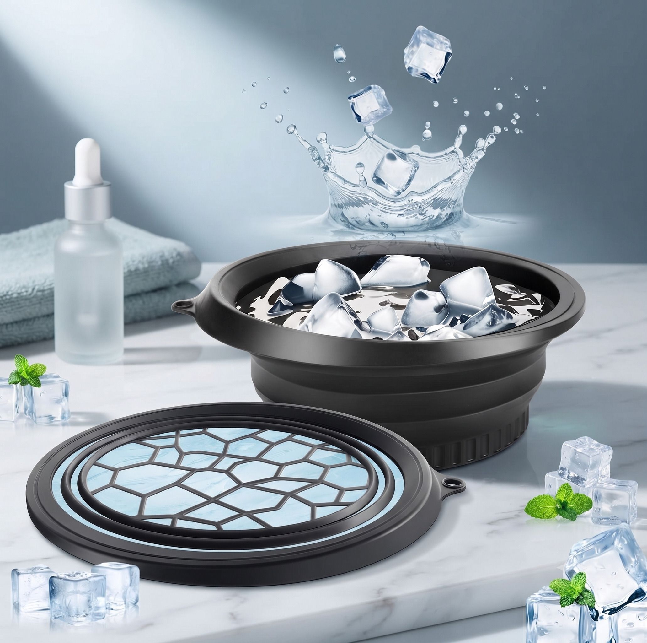 vsell Silicone Massage Bowl Silicone Massage Bowl Silicone Face ice bowl Collapsible for face Disposable A20-picture-38