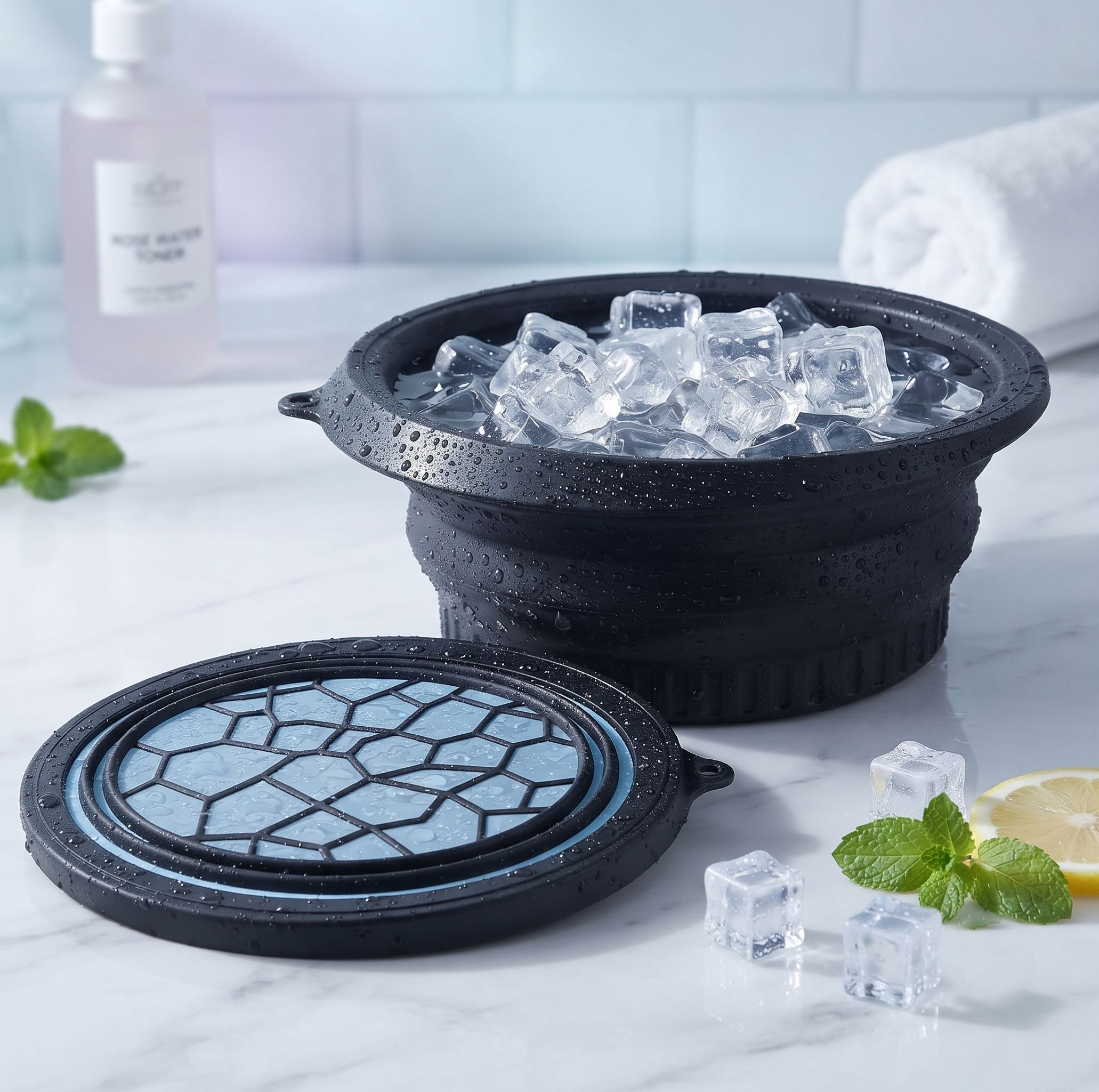 vsell Silicone Massage Bowl Silicone Massage Bowl Silicone Face ice bowl Collapsible for face Disposable A61-picture-24