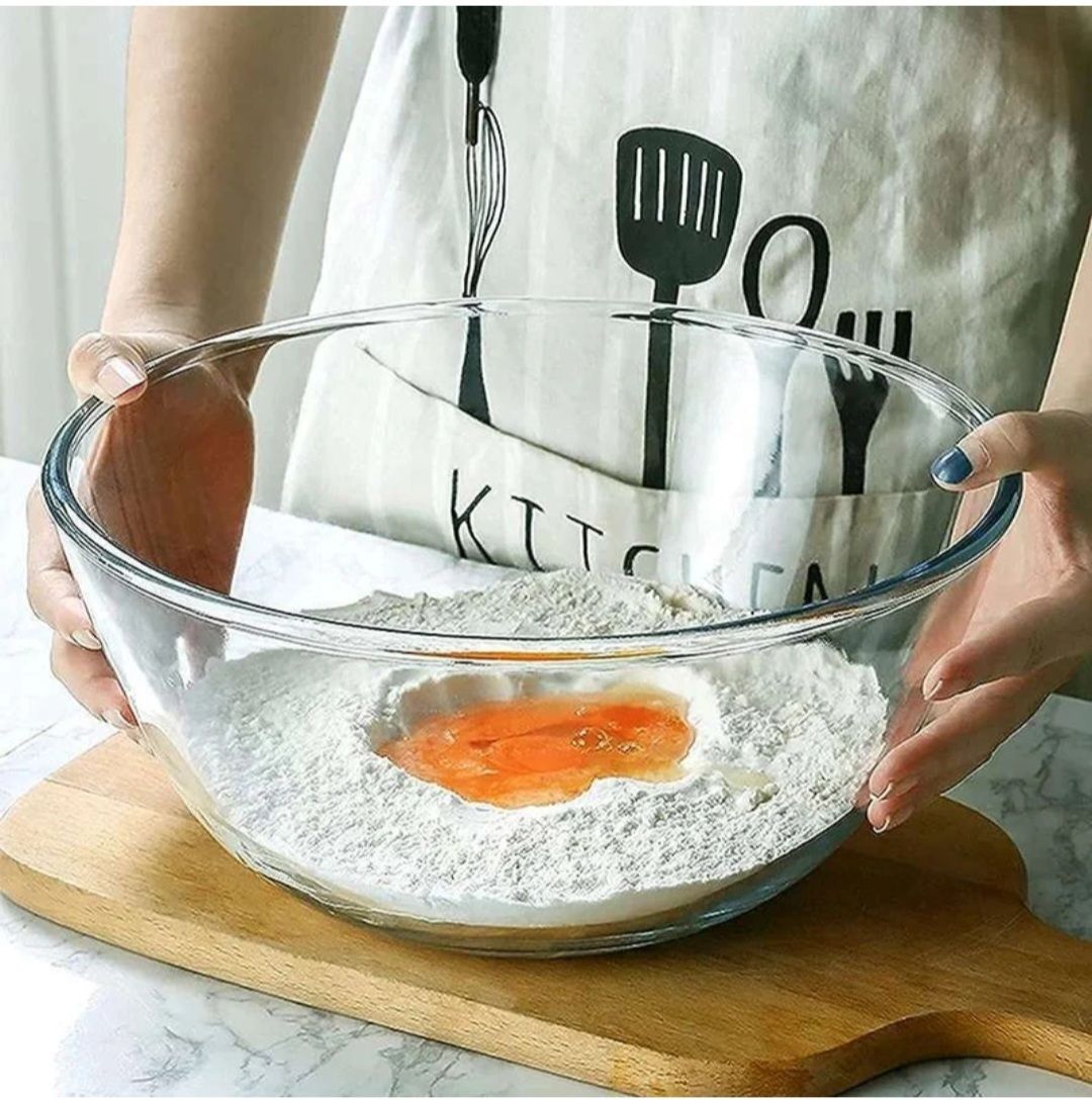 tdmm Glass Mixing Bowl Glass Serving Bowl Borosilicate transparent vegetable bowl 2100 ml Disposable-picture-17