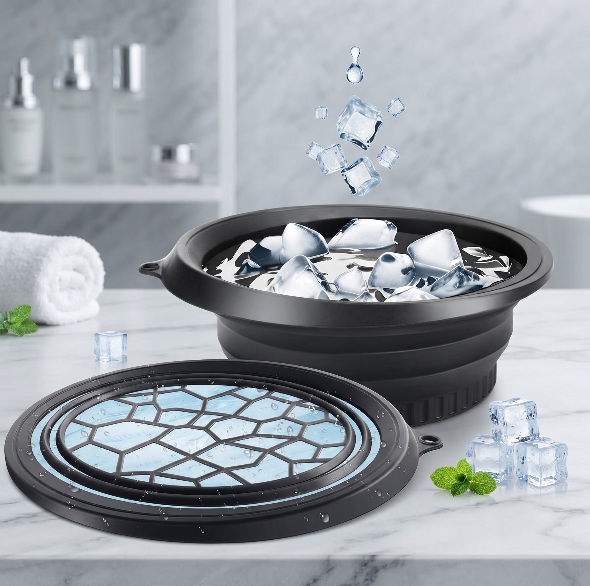 vsell Silicone Massage Bowl Silicone Massage Bowl Silicone Face ice bowl Collapsible for face Disposable A07-picture-48