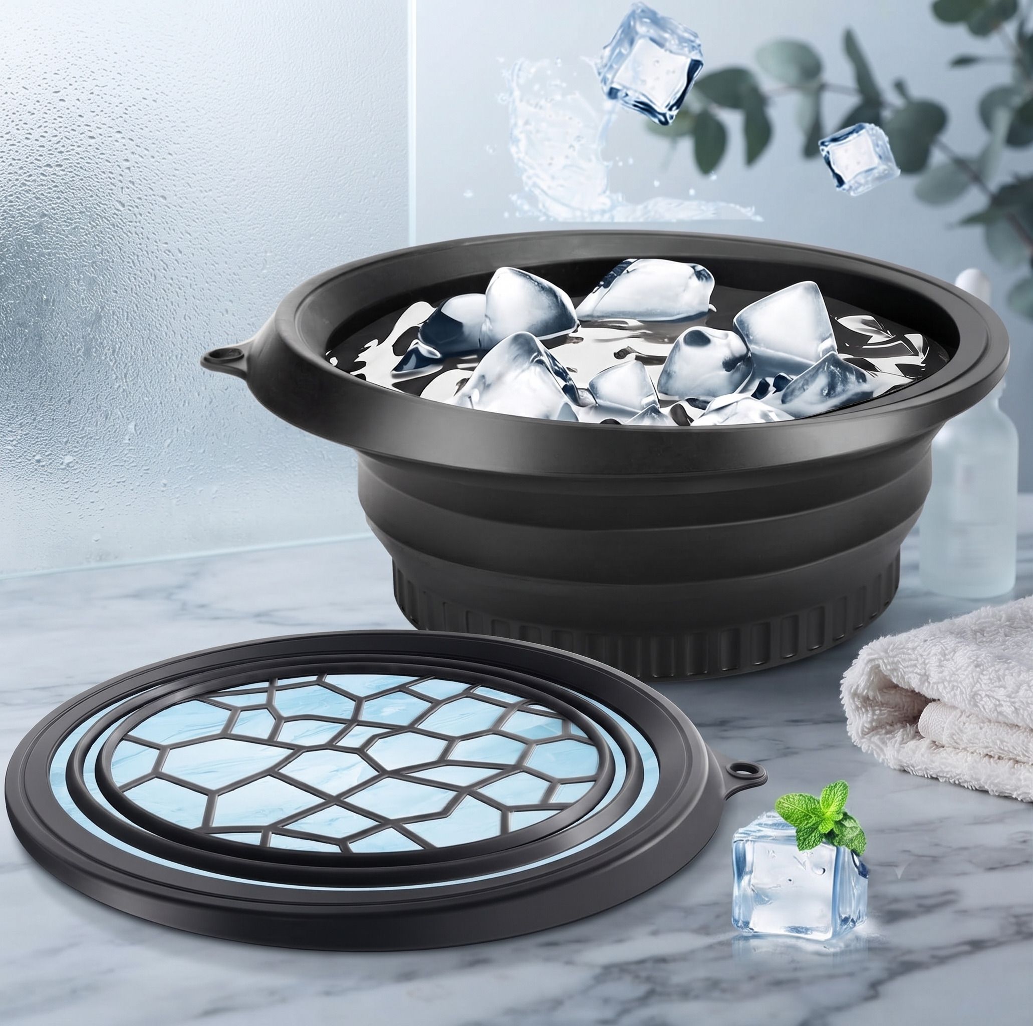 vsell Silicone Massage Bowl Silicone Massage Bowl Silicone Face ice bowl Collapsible for face Disposable A54-picture-7