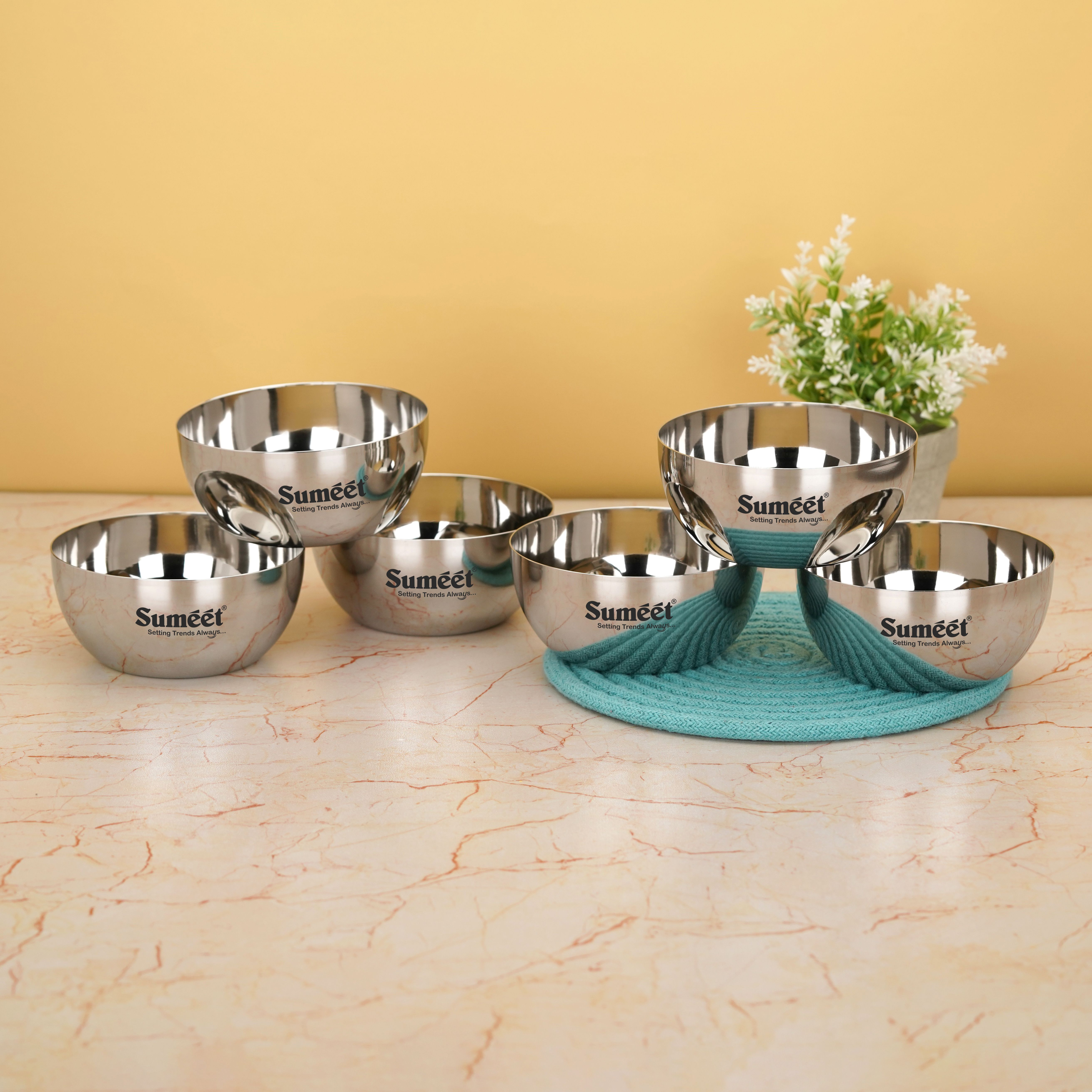 Stainless Steel Serving Bowl Stainless Steel Big Shape Bowl/Wati/Katori with MirrorFinish – 12.2cm Dia-image-21