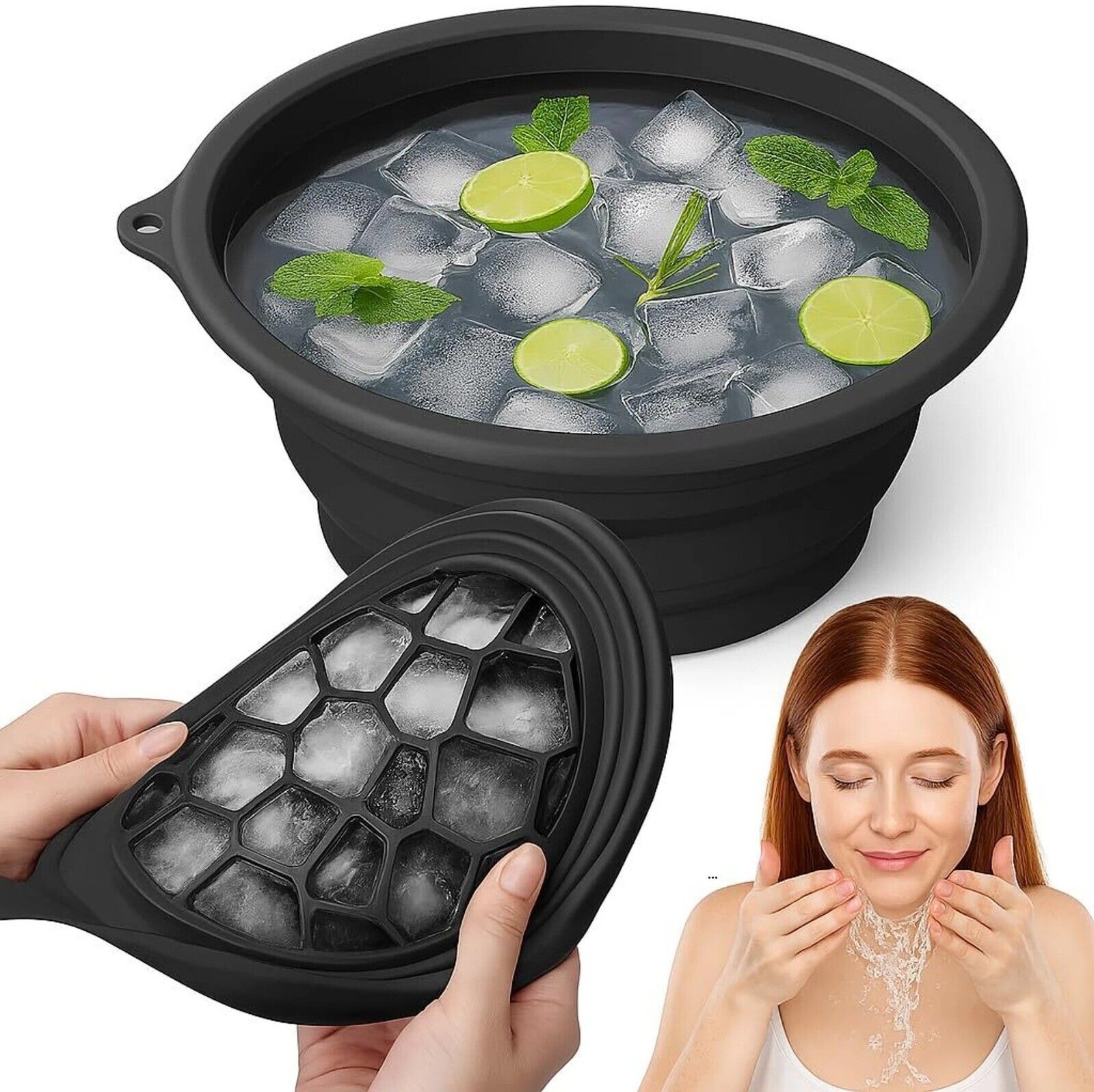 Silicone Massage Bowl Portable Silicone Ice Bowl for Facial Beauty and Skin Care-image-25