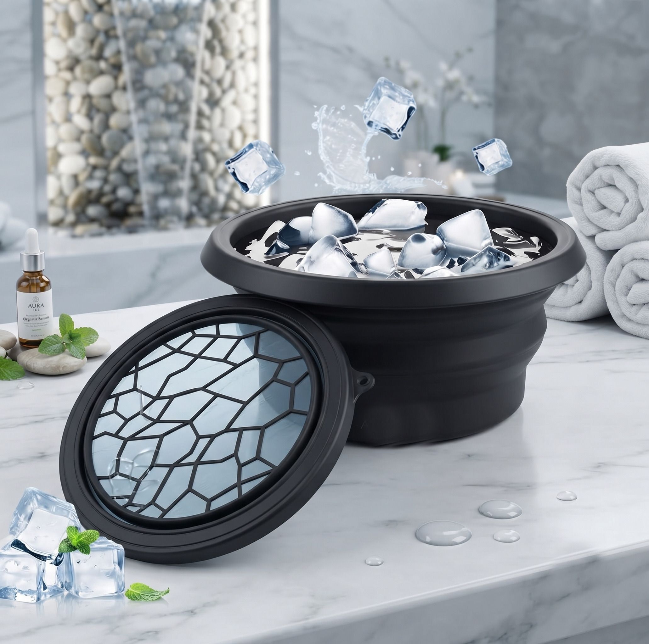 vsell Silicone Massage Bowl Silicone Massage Bowl Silicone Face ice bowl Collapsible for face Disposable A71-picture-31