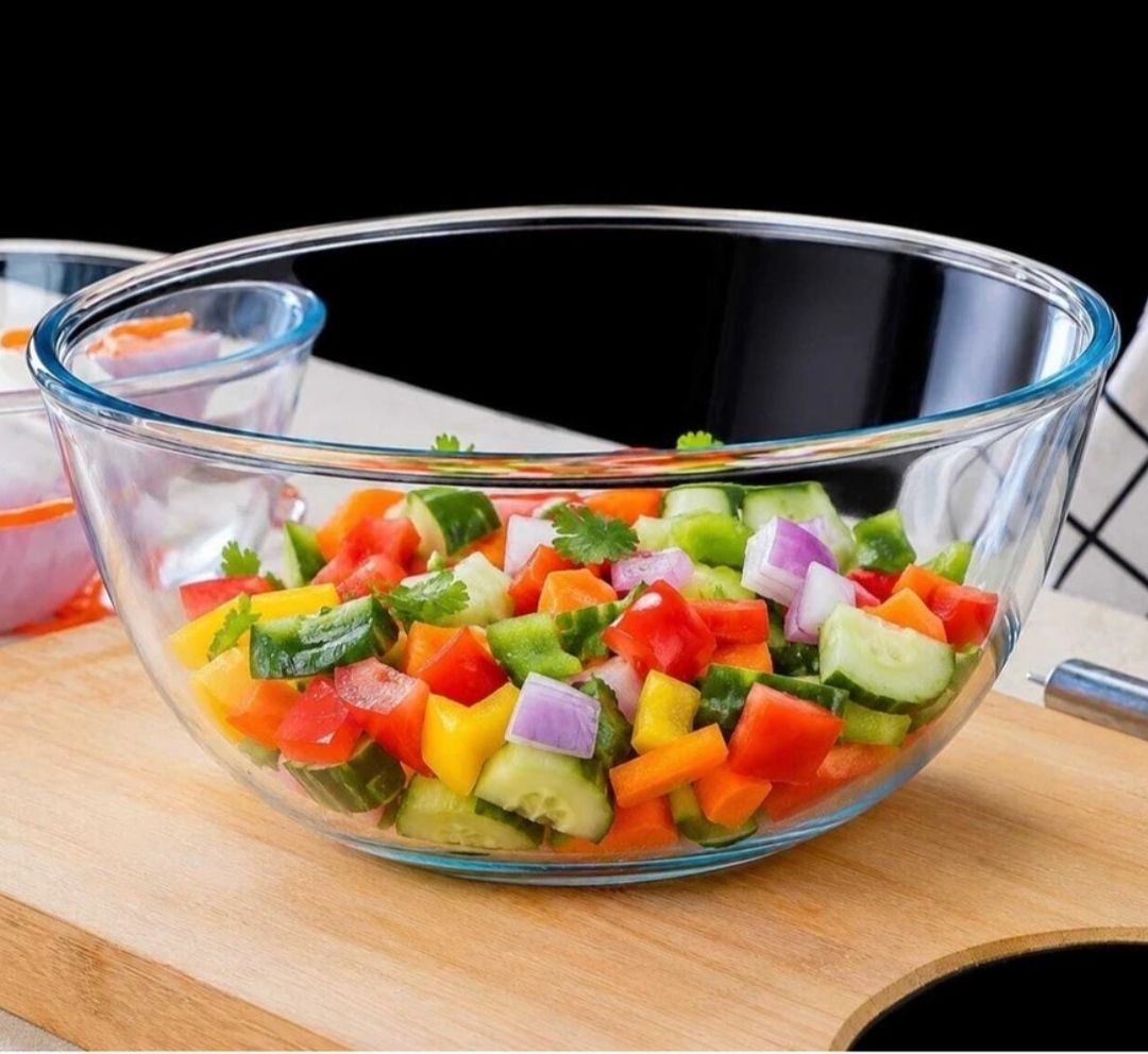 Glass Mixing Bowl Borosilicate Glass Microwave oven Safe Mixing Bowl 2300 ml-image-12