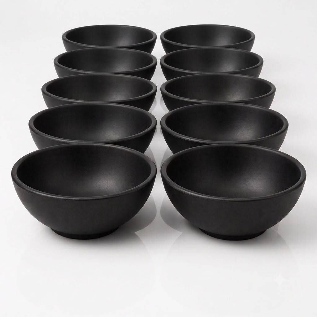 Melamine Soup Bowl Matt Bowl Set of 10 15cm (420 ml) Premium Food Grade Serving Bowls-image-21