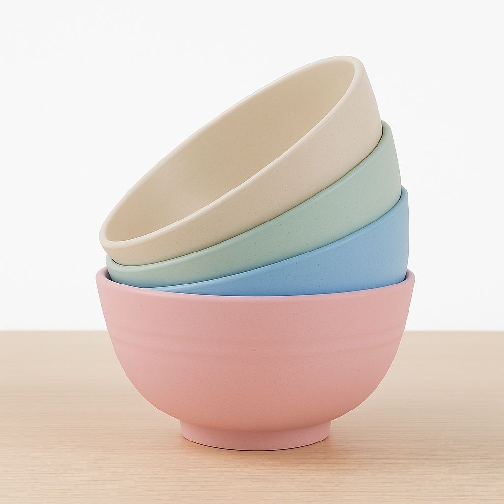 Plastic Salad Bowl Colorfull BPA-Free Plastic Bowl Set Of 4 Disposable