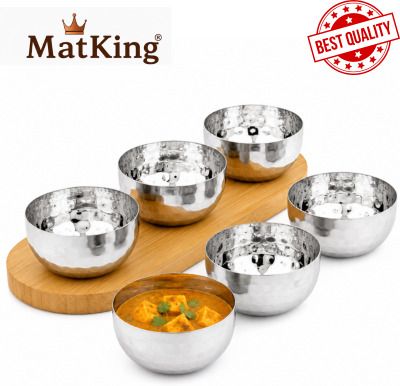 Stainless Steel Serving Bowl Stainless Steel Hammered Katori | Serving Bowls for Kitchen & Dining Disposable-image-19