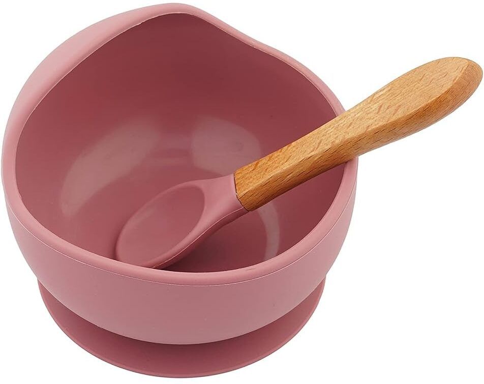 hevir Silicone Suction Bowl with Wooden Spoon – Baby Feeding - SILICON-picture-37