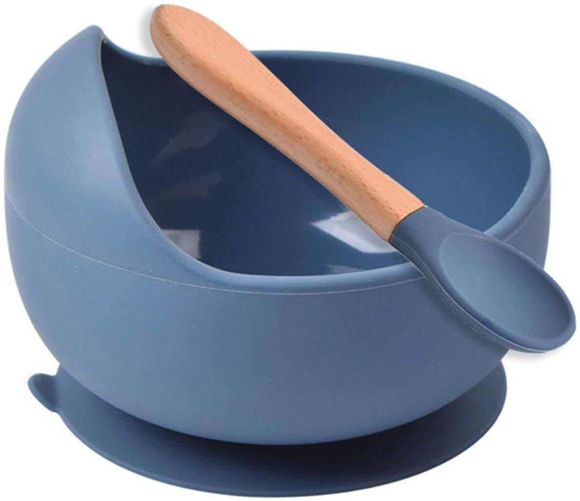 Silicone Dessert Bowl Unbreakable Silicone Baby Bowl & Wooden Spoon-image-8