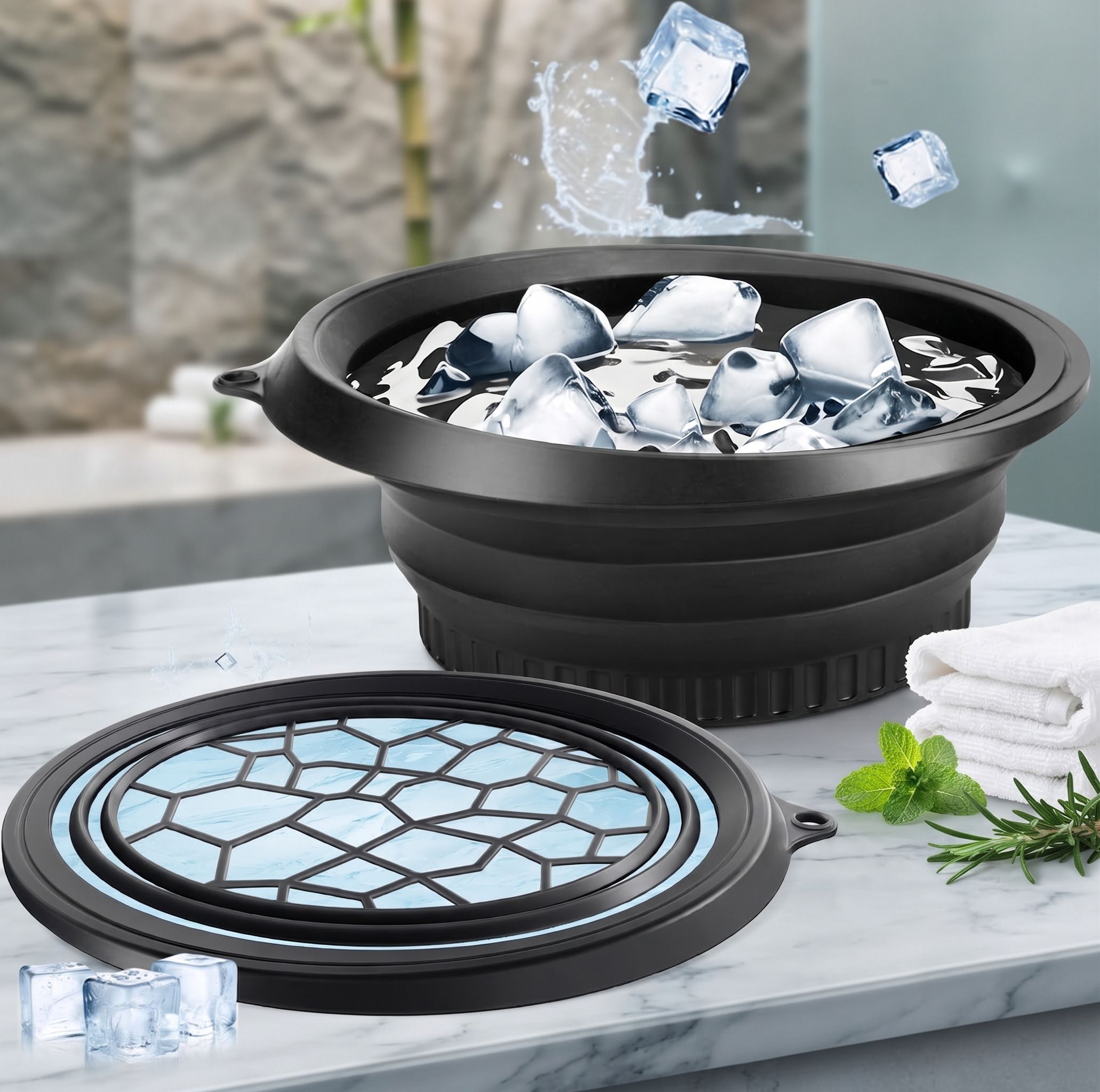 vsell Silicone Massage Bowl Silicone Massage Bowl Silicone Face ice bowl Collapsible for face Disposable A32-picture-13