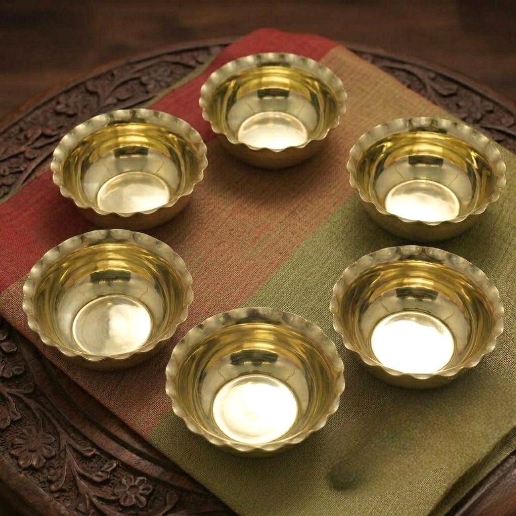 Brass Decorative Bowl Brass Puja Katori | Traditional Pooja Bowls-image-9