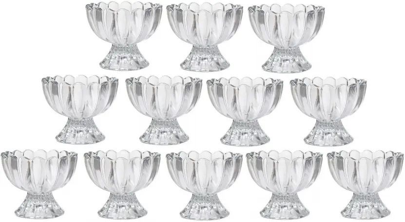 Plastic Dessert Bowl Unbreakable Plastic Ice Cream & Dessert Bowls Set of 12 | Pudding & Brownie Cups