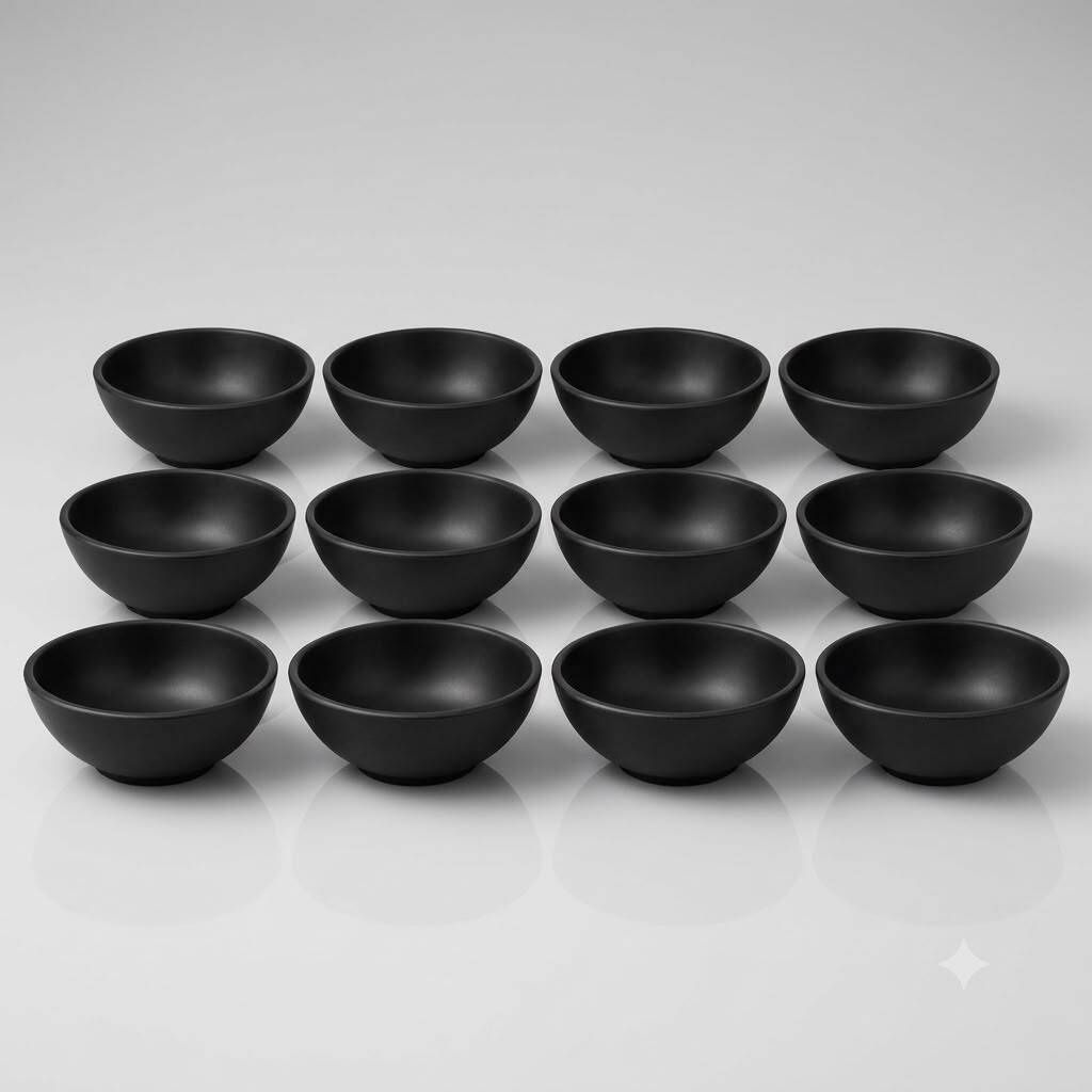 Melamine Soup Bowl Matt Bowl Set of 12 15cm (420 ml) Premium Food Grade Serving Bowls-image-22